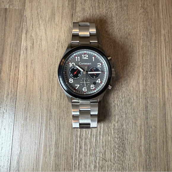 Cortebert Ouragan Men's Lead Grey Watch